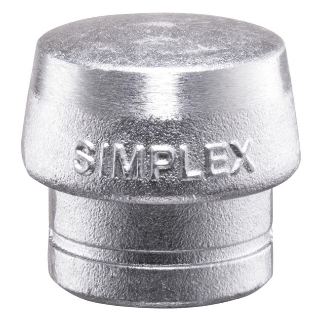 Used as optional or replacement insert.  Simply installs into your Halder hammer head housing allowing you to fine-tune your mallet; with single or even dual component inserts materials in one mallet for optimum versatility.  Insert is made from Soft metal. Durable and offer high impact.  Hardness 5 on scale of 5. Heat resistant. Silver colored.  Note: Soft metal inserts may not be installed in aluminum hammer head housings.  Color: Silver.  Diameter: 40mm.  Weight: 120 gram.