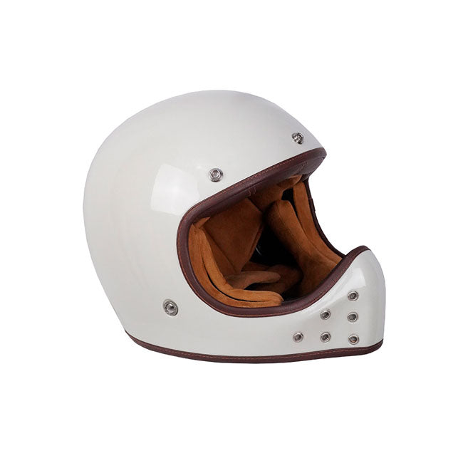 By City The Rock Helm Wit Bone Met Lederen Interieur Voor Optimale Ventilatie ECE Goedgekeurd