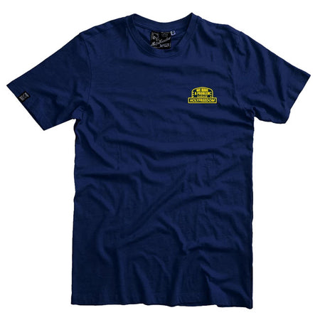 The Holy Freedom Crew t-shirt is built for those who live life on the throttle; crafted entirely from 100% recycled cotton for a soft; breathable feel that doesn't compromise the planet. With its 150 g/mý lightweight fabric; this t-shirt keeps you cool and comfortable whether you're on the road or off-duty. The classic crewneck design feature a regular fit and armhole construction for unrestricted movement and lasting comfort. A bold print on the back delivers that unmistakable Holy Freedom attitude; subtl