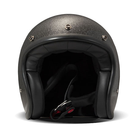 Embrace the fusion of classic style and modern functionality with the DMD Retro helmet; a nod to the iconic 70''s design. This helmet isn''t just a protective gear but a statement piece; crafted for those who dare to stand out. With its ECE 22.06 approved fiberglass shell available in three sizes; it offers a snug fit. The helmet is bluetooth ready; features integrated snaps for visors; and boasts a luxurious; washable lining with Velcro for a custom fit. Secured with a padded chin strap and a reliable Doub