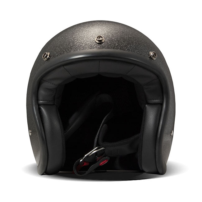 Embrace the fusion of classic style and modern functionality with the DMD Retro helmet; a nod to the iconic 70''s design. This helmet isn''t just a protective gear but a statement piece; crafted for those who dare to stand out. With its ECE 22.06 approved fiberglass shell available in three sizes; it offers a snug fit. The helmet is bluetooth ready; features integrated snaps for visors; and boasts a luxurious; washable lining with Velcro for a custom fit. Secured with a padded chin strap and a reliable Doub