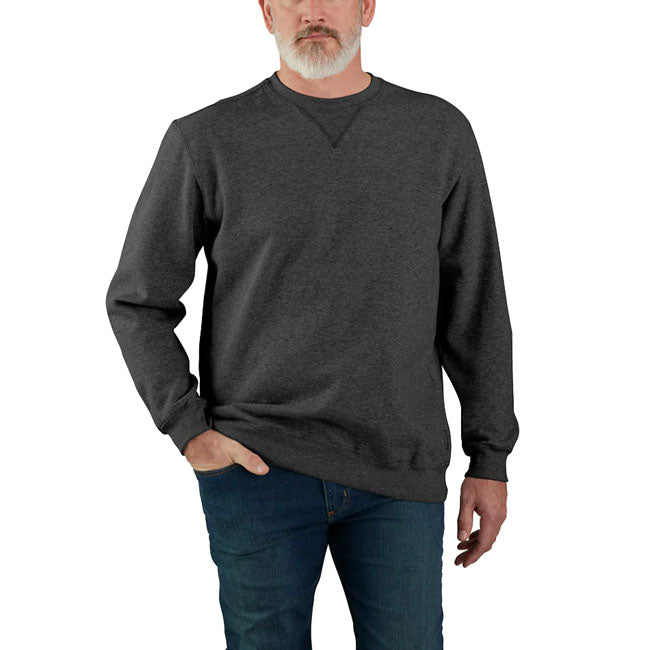 Carhartt Basic Sweatshirt Carbon Heather Middelgewicht Fleece Voor Dagelijks Comfort En Werkkleding