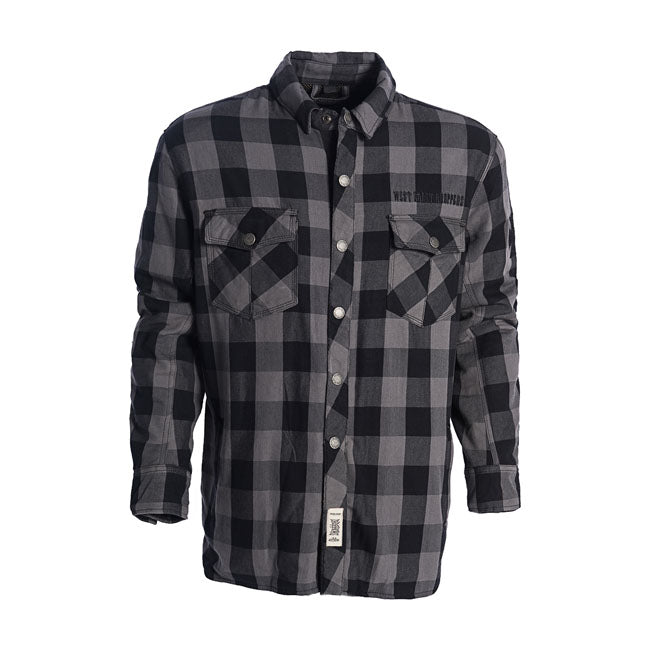 WCC Dominator Flanellen Rijshirt Grijs Zwart CE Kevlar