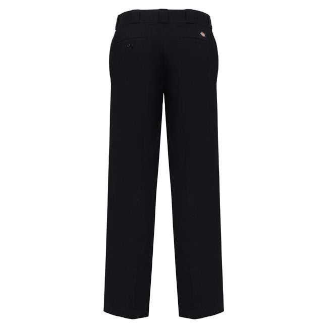 The Dickies 247 Regular pant is a regular fit; straight leg twill work pant. Made with 8.3OZ 100% cotton with enzyme wash for softening. Featuring work pant welt back pockets; front slash pockets; front and back crease; zip-fly with top button closure; and contrast waistband tape and print. A modern take on classic workwear. Available in a wide range of classic and seasonal fade resistant colors. Regular fit with straight leg 100% cotton twill