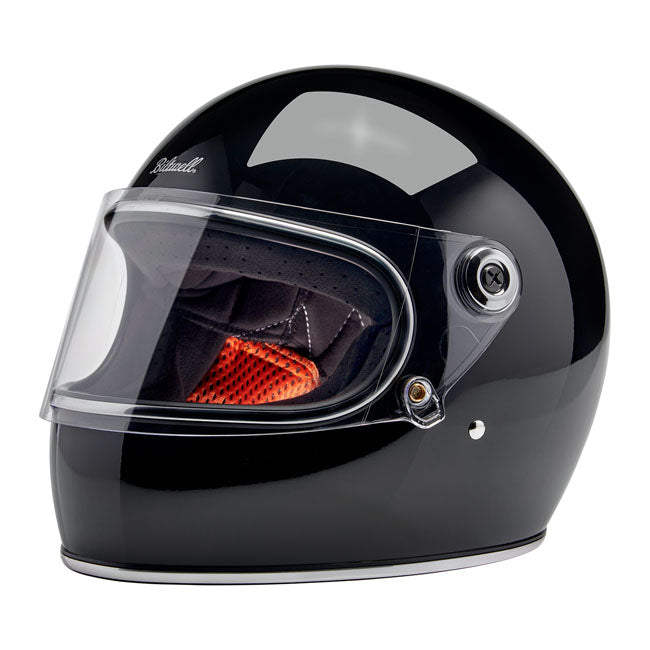 The Biltwell Gringo S has a sleek; old-school and iconic look from back to the 70's with the high protection standards of the present time. The Gringo S is made of a slim profile ABS outer shell with hand-painted beautiful colors; CE certified anti-scratch and anti-fog visor; removable and washable liner with hand-sewn diamond stitch. Also there are speaker cut-outs for intercoms; a double d-ring chin strap and the helmets are ECE 22.06 and DOT certified.