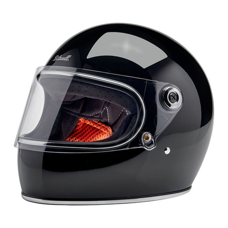 The Biltwell Gringo S has a sleek; old-school and iconic look from back to the 70's with the high protection standards of the present time. The Gringo S is made of a slim profile ABS outer shell with hand-painted beautiful colors; CE certified anti-scratch and anti-fog visor; removable and washable liner with hand-sewn diamond stitch. Also there are speaker cut-outs for intercoms; a double d-ring chin strap and the helmets are ECE 22.06 and DOT certified.