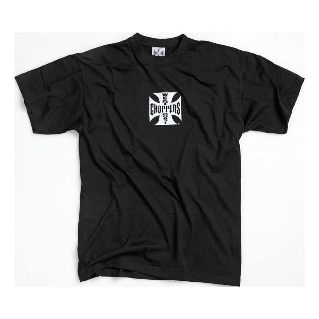 West Coast Choppers WCC OG Classic T Shirt Zwart Wit Met Kruislogo Long Beach Premium Katoen Unisex