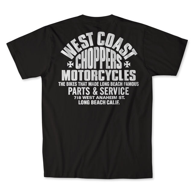 West Coast Choppers WCC Parts T Shirt Zwart Wit 100 Katoen Comfort Pasvorm Logo
