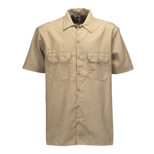 The Dickies short sleeve work shirt is a core Dickies workwear style; part of the Icons range. An authentic relaxed fit button-down work shirt with a straight hem. Made of our signature lightweight poly/cotton blend twill; 65% polyester 35% cotton 5.5 OZ; featuring two button-down chest pockets with pen insert; available in four classic colours. A timeless work inspired shirt that has been deigned to be comfortable; functional and durable.