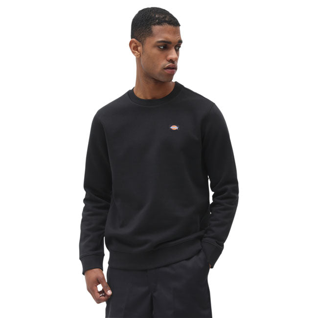 Dickies Oakport Sweatshirt Zwart Poly Katoen Geborstelde Fleece 350 GSM Comfort En Duurzaamheid