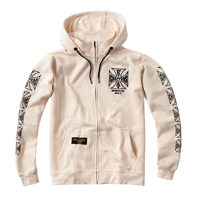 West Coast Choppers Dominator Zip Hoodie Creme