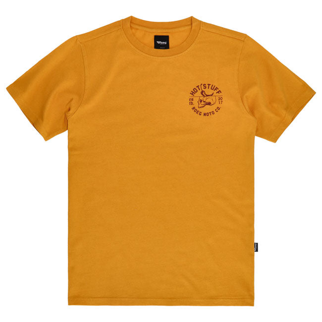 The Roeg Pepper t-shirt is built for those who dare to wear it! Crafted from 100% ultra-heavyweight cotton; it's the toughest; most durable shirt we've ever made. With its rough texture and substantial feel; this shirt is made to last and age with character. Featuring bold; intricate artwork that blends traditional and rubber printing techniques; it adds a striking; textured touch to the design. The Roeg Pepper T-Shirt is hot stuff. Whatever your wear; wear Roeg!