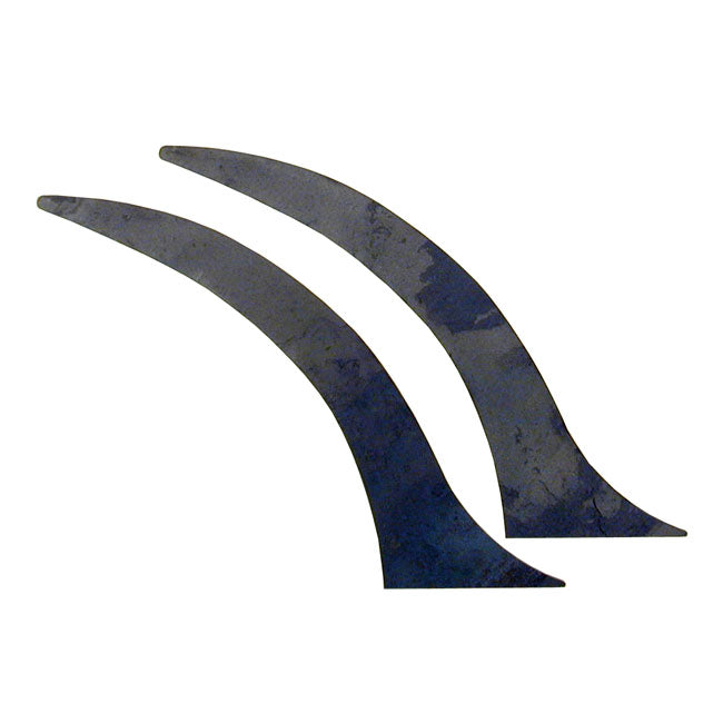 8mm thick; B= 259 mm / L= 96 mm.  Universal fender struts for BK Stiletto fenders.  Will help make an easy; strong and good looking connection between fender and Softail frame. The side struts can be mounted on the outside of fender; or when preferred; on the inside when the side struts are modified. Base and side struts can be welded together; after making modifications when necessary; which makes them fit any individual Softail perfectly.  Used with BK base struts:  - 565849 for up to 190mm wide fenders  