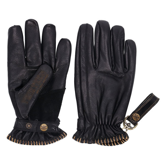 Embark on a journey with the 13 1/2 Loud Ride gloves - where rugged charm meets timeless allure in a symphony of craftsmanship and style. Inspired by the legendary designs; these gloves are more than just accessories; they''re a statement of rebellion and individuality. The gloves are made from the finest full grain cowhide and CE approved; each pair is gonna tell a story of adventure and grit; with a distressed; vintage look that only improves with age. Picture yourself on the open road; the wind in your h