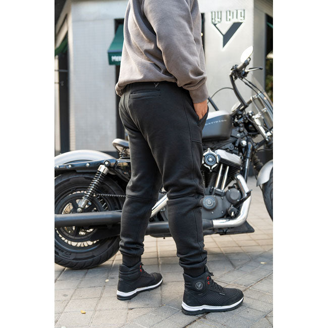 By City Street Pants Zwart Beschermende Jeans Met Aramide Versterking En Verwijderbare Knieprotektoren