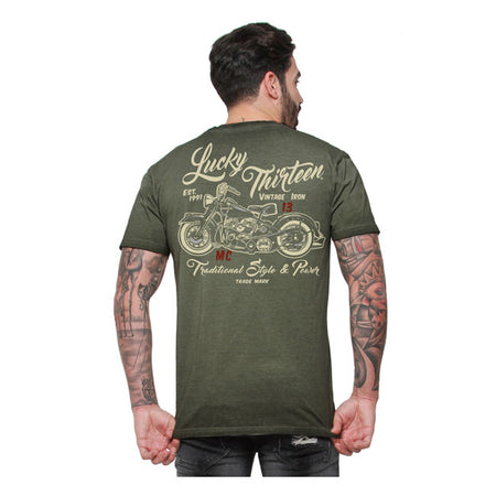 T-shirt; made from 100% cotton; with print on chest and large print on back.