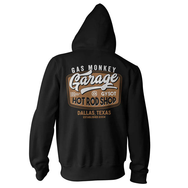 GMG Rusty Hot Rod Zipped Hoodie Zwart Voor Auto Liefhebbers