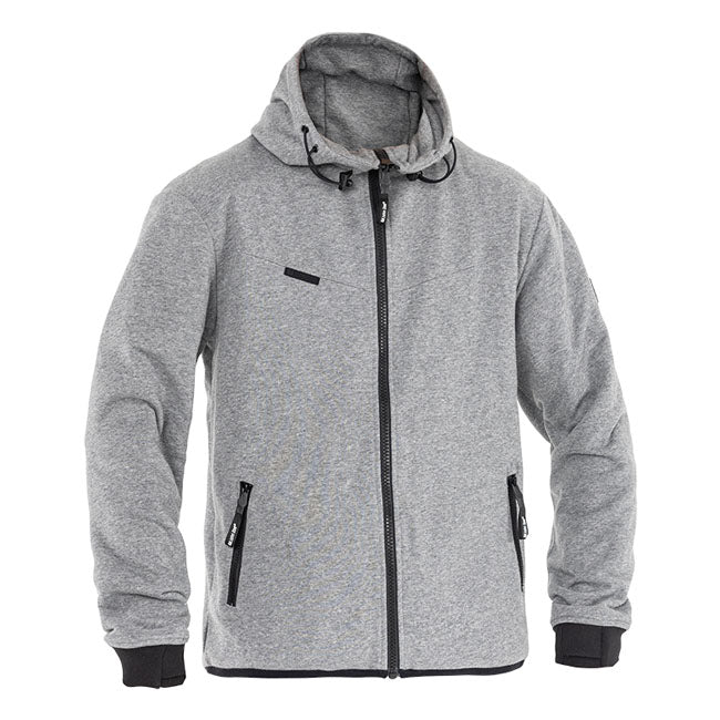 John Doe XTM Hoodie XTMr Grijze Melange Met XTM Fiberr Bescherming En Comfort Voor Motorrijders