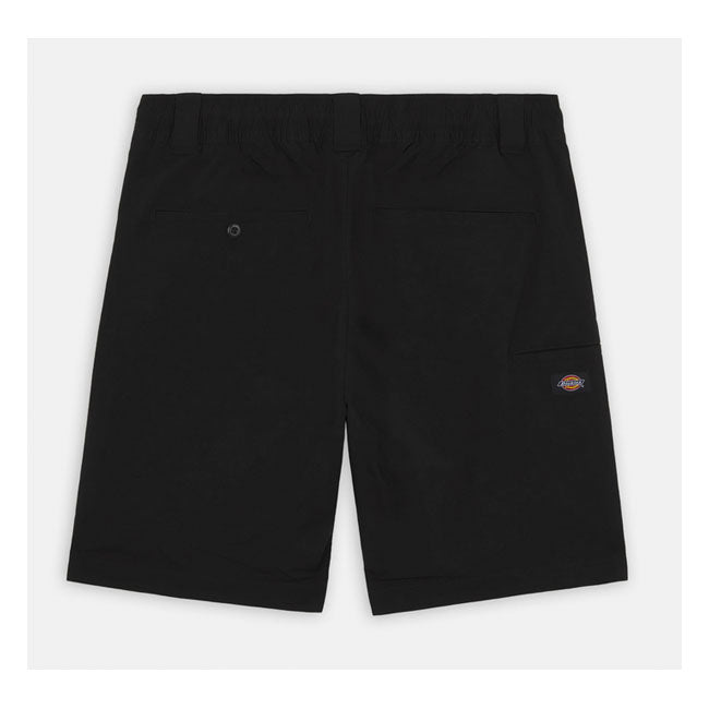 The Dickies Fincastle short is a core athletic piece with summer style. A relaxed fit cropped running short with front pockets; single back patch pocket; elasticated drawstring waist and iconic woven Dickies label. Made of lightweight sporty nylon; available this season in sandstone or black. A warm weather short with a vintage vibe.