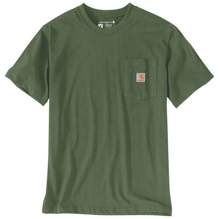 Heavyweight cotton with a playful outdoor graphic. This Carhartt relaxed-fit t-shirt features a contractor's chest pocket with pen stall; sturdy stitching; and a fun "Hammy Outdoor" print on the back. Relaxed Fit Short Sleeve Rib knit crew neck Left chest contractor''s work pocket with pen stall Flat two needle cover stitch hem Carhartt "Hammy Outdoor" graphic on back Woven Heavyweight Jersey 100% Cotton