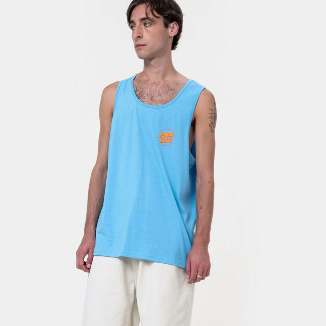 Santa Cruz Partial Dot Tanktop Pacific Blue Casual Streetwear Voor Dagelijks Gebruik