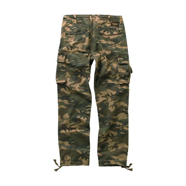 The WCC M-65 cargo pants are probably the best cargo pant WCC have made so far. Made of cotton and spandex to give it extra stretch and comfort while wearing. The pants come with YKK fly zipper; two side pocket with smaller pockets and buttons to close and size adjusters at the waist to get your size right. At the left pocket the WCC branding label and on the right is the Jesse James workwear icon logo embroidered. The pants are perfect for working outside in summer or just as a casual wear item.