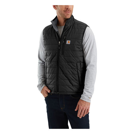 When it''s just cool enough to call for core warmth; this men''s vest has you covered with a lightweight and insulated design. The durable CorduraT Fabric fabric shell is lined with smooth nylon and has a design that layers well underneath heavier coats in the winter. Designed to make water bead-up and roll off; it keeps you dry in a light rain. Relaxed Fit Rain DefenderT  Durable Water repellent finish Wind FighterT - Wind resistant Mock neck Sleeveless Left chest pocket with zipper closure Two lowe