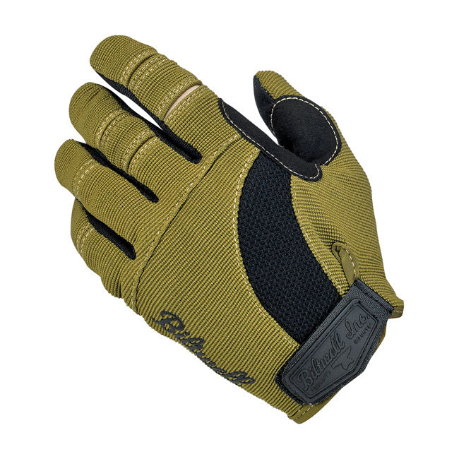 Biltwell Moto Gloves are designed for riding and working on motorcycles-no carbon fiber; no fringe and no compromises. Rugged single- and double-needle polyester stitching throughout and smart screen thumb and finger tips. Synthetic leather palms provide traction while ventilated backs breathe to keep hands cool and dry.