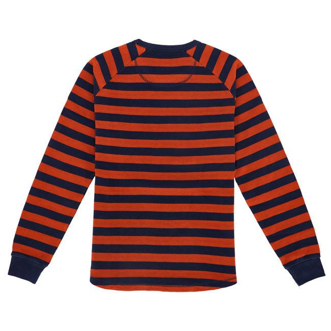 13 En Half Waffle Jersey Oranje Navy Katoen Lange Mouwen