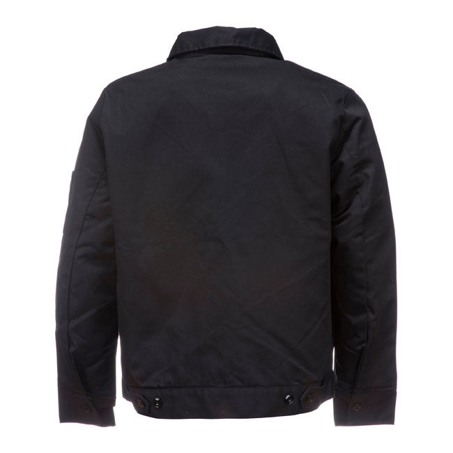 The Dickies Lined Eisenhower Jacket is part of the Icons range; the recognisable staple jacket. Made of the signature twill with a quilted lining featuring adjustable buttons on the waistband; resulting in a jacket that is the perfect fit. With front zip and angled front welt pockets; designed to be durable and comfortable; available in three fade resistant colours. A timeless work inspired fit made for everyday wear.