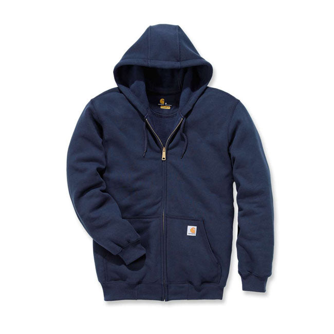 Carhartt Zip Hooded Sweatshirt New Navy Middelgewicht Fleece Met Ritssluiting En Capuchon