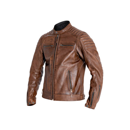 The John Doe Dexter leather jacket is ideal for urban riders. This classical comfort box fit jacket comes with preformed sleeves to improve your riding experience. The important thing is that this AAA-certified leather jacket offers high safety levels in every situation and has protector pockets in the shoulders; elbows and back. Design features include padded shoulders and elbows and a popped collar with press-stud fastening. The cuffs are fitted with semi-automatic YKK zippers. The Dexter jacket also incl
