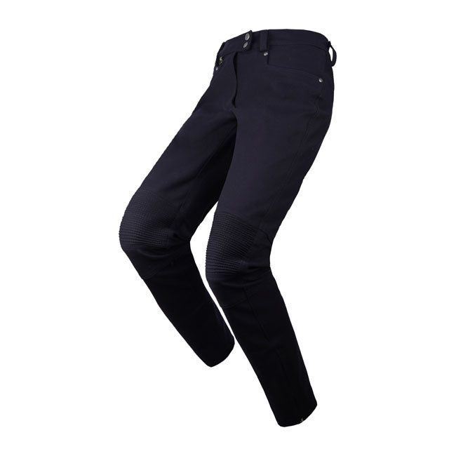 By City High Straight Dames Jeans Zwart CE EN17092 Niveau AA Knie En Heup Bescherming Verstelbare Enkels