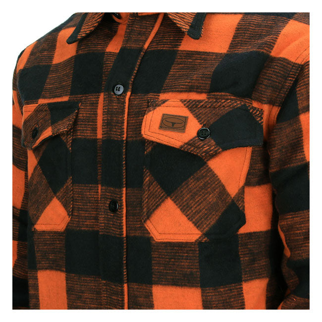 Army Surplus Lumberjack Overhemd Oranje Zwart Dubbele Laag