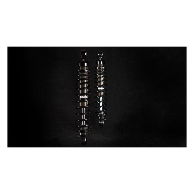 Bitubo WME Dual Schokdemperset 260 mm Oog Tot Oog Zwart Handmatige Voorspanning en Rebound Demping