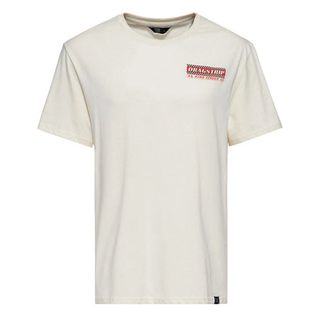 Can you hear the burnouts before the race even starts? Then this t-shirt from King Kerosin is made for you! The eye-catching drag strip motif on the back brings the spirit of Californian racetracks directly into your style. With a classic crew neck; regular fit; and 100% soft cotton; the shirt sits comfortably; whether you''re tinkering; cruising; or chilling in the pit lane. Welcome to California; racer! Available in black and off-white.