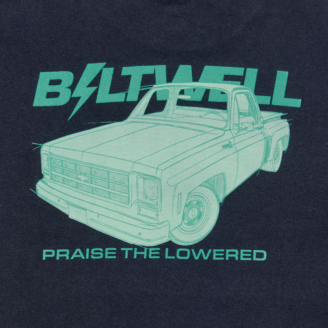 Biltwell Stepside T Shirt Zwart Unisex Regular Fit 6oz Katoen Met Handgedrukte Inkt