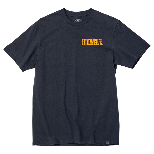 Another @tcornelius_ original for Biltwell. If you are looking to rack up miles; nothing beats an Evo. Go ahead; embrace the reliability and low cost! 100% pre-shrunk 6oz cotton t-shirt is detailed with hand-screened water-based inks; woven clip tags and the irritating collar tag has been replaced by a screen-printed label. We consider this the perfect t-shirt blank; it''s got a buttery feel and is thick enough to be durable; but not a baggy old man shirt. It''s a true regular-fit; not a super thin slim-fit
