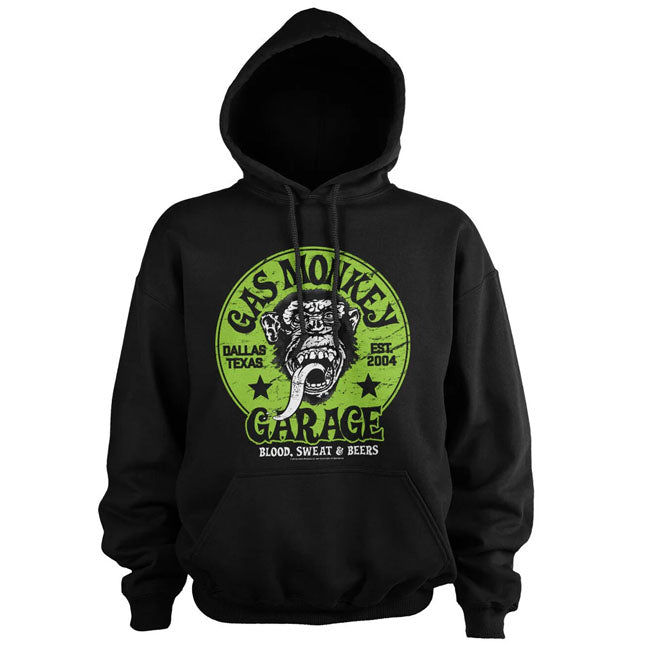Gas Monkey Garage! Choose your favorite t-shirt; hoodie; tanktop; long sleeve or cap from the legendary Dallas-based garage founded by Richard Rawlings and made famous by their tv show. Blending craftsmanship; rock 'n' roll energy; and Texas grit; Gas Monkey Garage has become a symbol of automotive passion and bold designs. Also their apparel have bold designs; every piece; from rugged t-shirts to stylish hoodies are made from 100% cotton have a nice print on the back or front. Wear the legend. Embrace the 