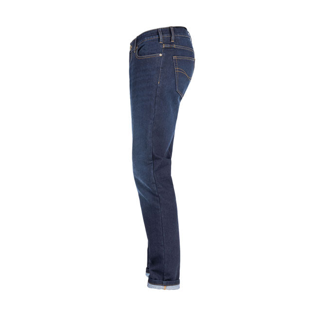 John Doe Pioneer Monolayer Jeans Donkerblauw Met XTM Fiberr Kniebeschermers en Heupbeschermers YKK Rits