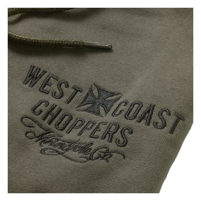 West Coast Choppers WCC Frisco Sweatpants Olijfgroen Katoen Polyester Comfort Voor Dagelijks Gebruik Met Geborduurd Logo