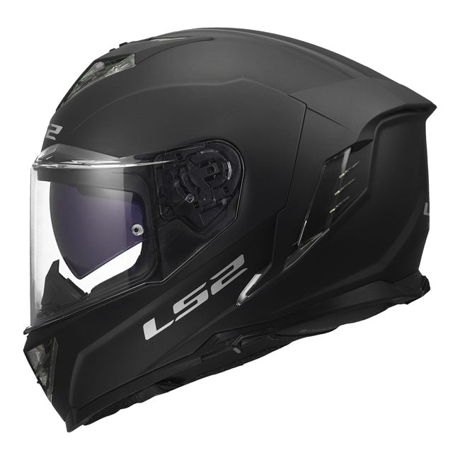 The LS2 Storm III is a touring-urban helmet designed for both city streets and highways. Shell made of KPA for enhanced lightness and protection. Offers maximum ventilation through a large upper air intake. Features an anti-scratch visor with Pinlock 70 Max Vision anti-fog system and a drop-down sun visor. Emergency Release System Micrometric Buckle Removable; washable and breathable cheek pads Pinlockr 70 MaxVisionT Included Outer shell KPA 3 Shell sizes ECE 22.06