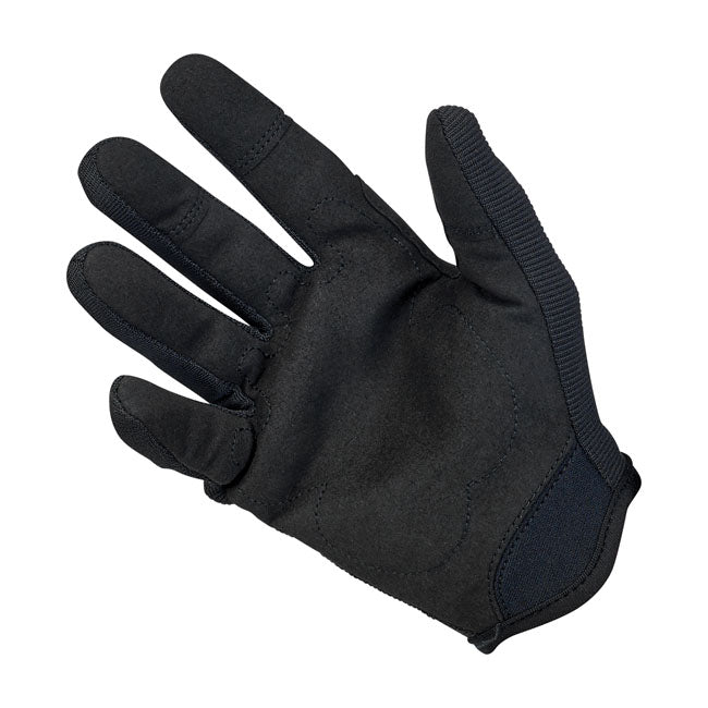 Biltwell Moto Handschoenen Zwart Kunstleer Palmen Ventilatie Voor Rijden En Werk Motorfiets