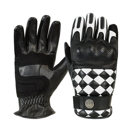 The John Doe Tracker is not only an extremely solid motorcycle glove; but the intricate details such as a touchscreen compatibility and wrist protectors make it extremely elegant. The cowhide leather is reinforced where you'd need it; and perforated where you'd want it. The pre-curved fingers give you a secure grip on the handlebars on longer journeys; and the velcro strip on the wrist allows you to adjust the Tracker to an exact fit. CE certification: EN 13594:2015 Full grain cowhide leather Adjustable 