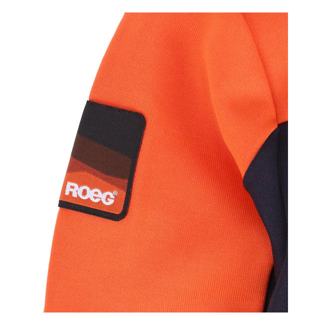 Roeg Hank Track Jacket Navy Oranje Met Rits Zijzakken Ademend Duurzaam Logo Geborduurd