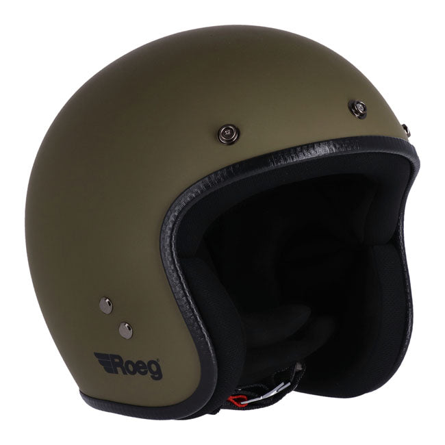 The Roeg JETT helmet; a modern classic that stays true to its roots as the trendsetter in headgear. Crafted for those who value a lightweight; open-face design without compromising style; the JETT is anything but ordinary. This helmet effortlessly blends urban chic with practicality; ready to accompany you on spontaneous rides or impromptu meet-ups. With its ''RQ LIGHT'' fiberglass shell; multi-density EPS liner; and four shell sizes; the JETT ensures a snug fit. The classic double D-ring adjustable chinstr