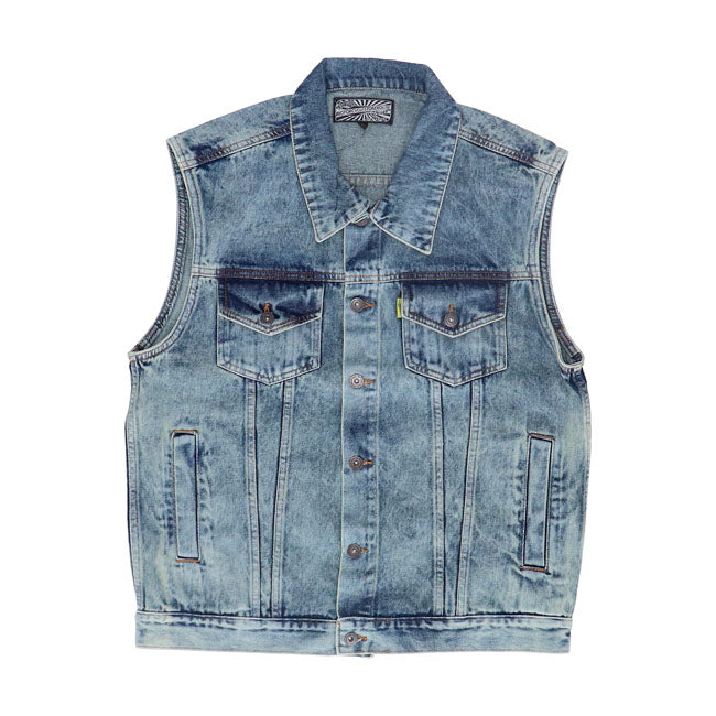 MCS Denim Vest Stonewashed Blauw 100 Procent Katoen