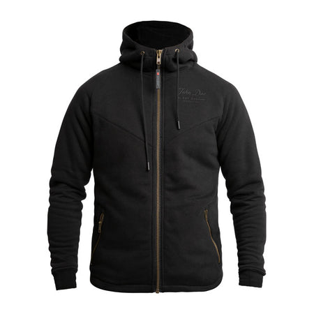 John Doe had undergone a style update with the XTMr Hoodie V2. What remains is the XTM-Fiberr lining to protect you in any situation together with shoulder; elbow and back protectors as well as the new; lightweight outer fabric in cotton twill. In contrast to its elder brother; XTMr Hoodie 2.0 has a contoured fit to the chest and shoulders; keeping it closer to the body. The longer back keeps airflow away from the kidneys. The stretch cotton outer fabric gives you an extremely comfortable wearing experience