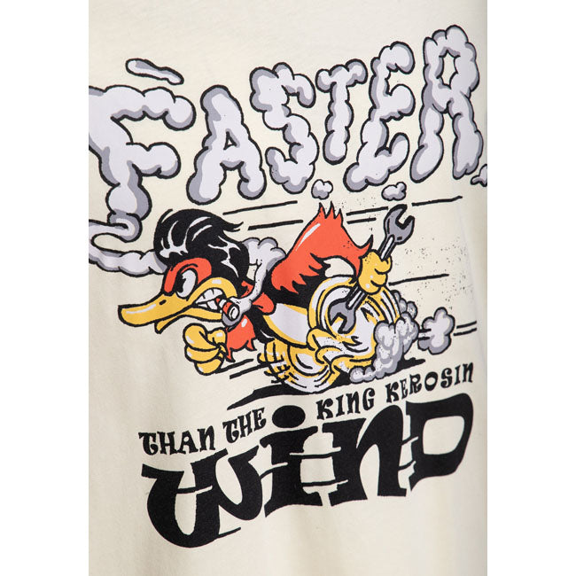 King Kerosin Faster Than The Wind T Shirt Off White