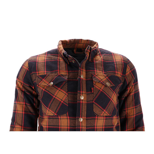 13 1/2 Long Run Shirt Bruin Zwart Beschermende Overshirt Met Elleboogbescherming En Schouderbescherming CE